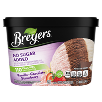 Vanilla Chocolate Strawberry Ice Cream No Sugar Added, 6/1.4L Breyers