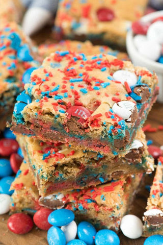 fourth of july recipes firework blonde brownies