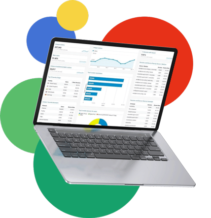 Google Analytics Running in Laptop Graphics