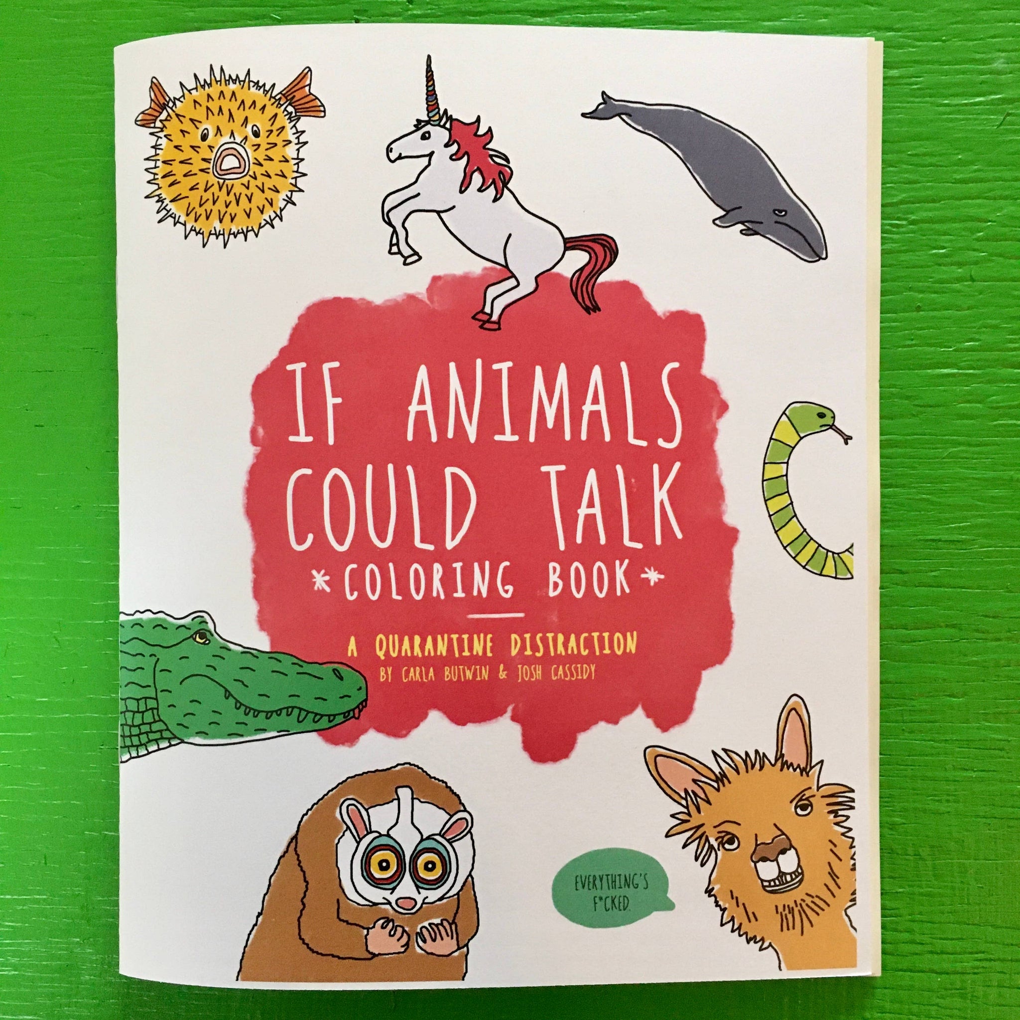 Microcosm Publishing If Animals Could Talk Coloring Book Ladyfingers Letterpress