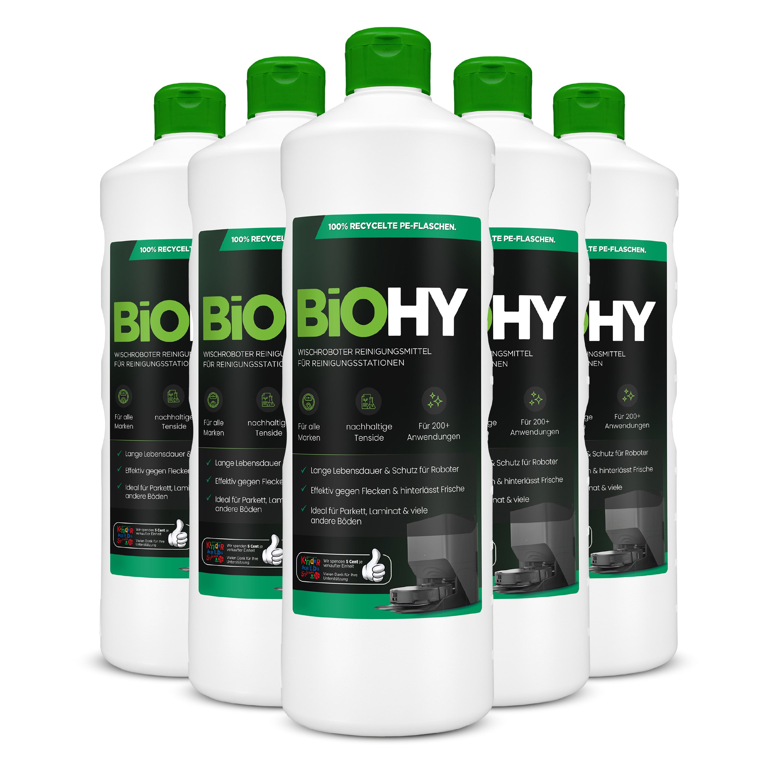 BiOHY Wischroboter Reinigungsmittel für Reinigungsstationen 1 Liter Flasche