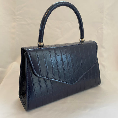 Vintage Saks Fifth Avenue Black alligator/croc handbag