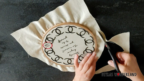 Back an embroidery hoop  | HOW TO tutorial