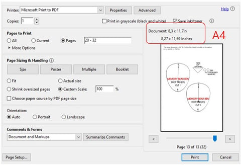 How to print your pattern