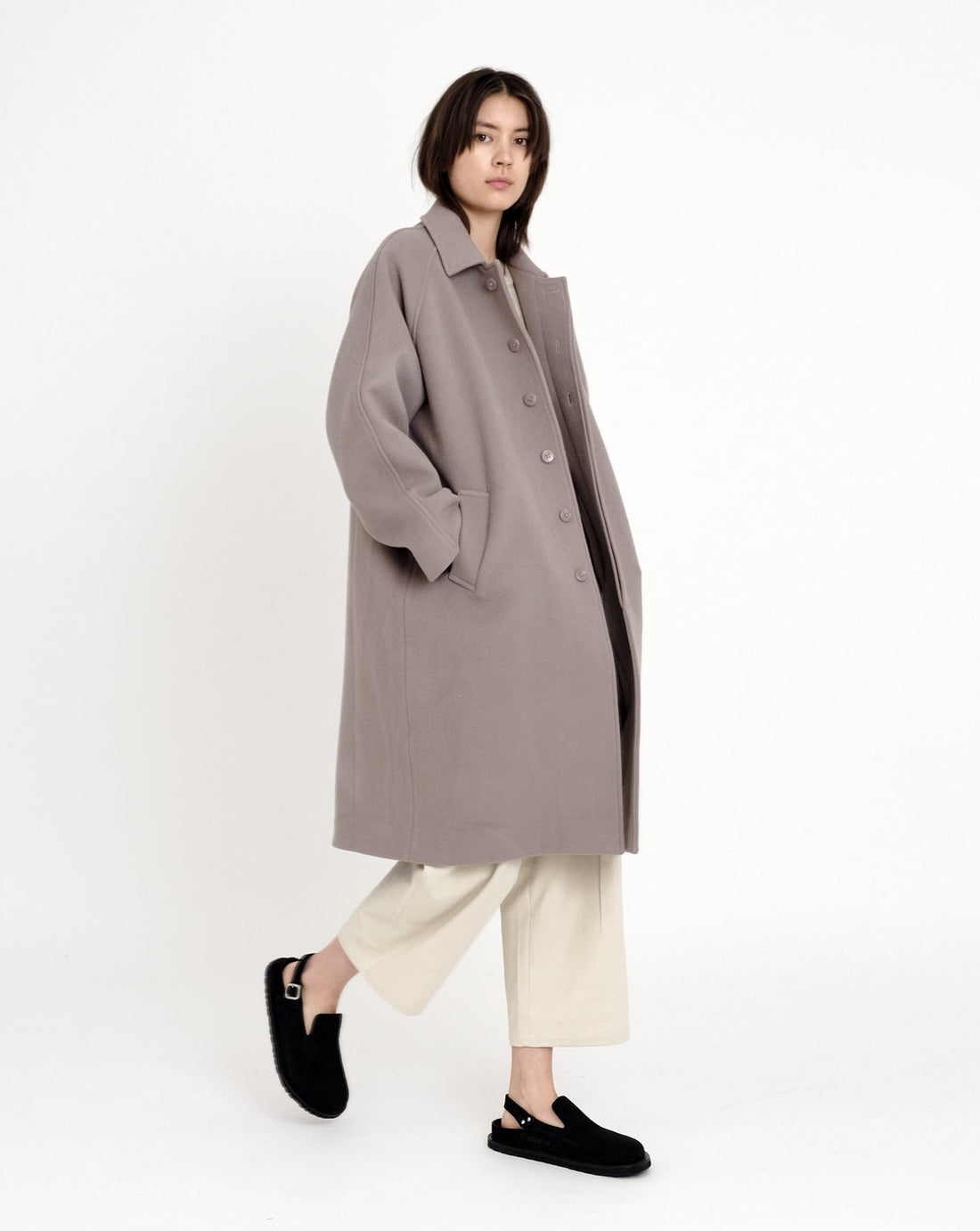 Winter Wool Duster - FW22 - Dolphin Gray