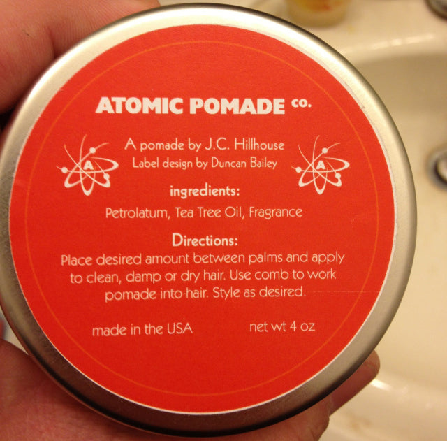 Atomic Pomade Bottom Label