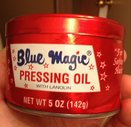Blue Magic Pressing Oil can