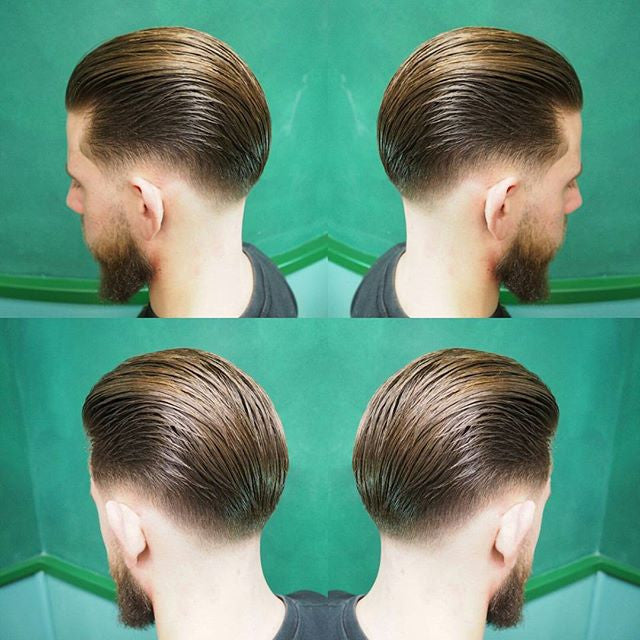 Mr. Pomade - Barber Showcasing Fresh New Cut On Client, Styled and Combed