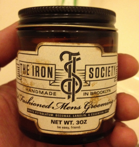 The Iron Society Old Fashioned Grooming Aid front label