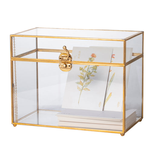 glass card box with slot