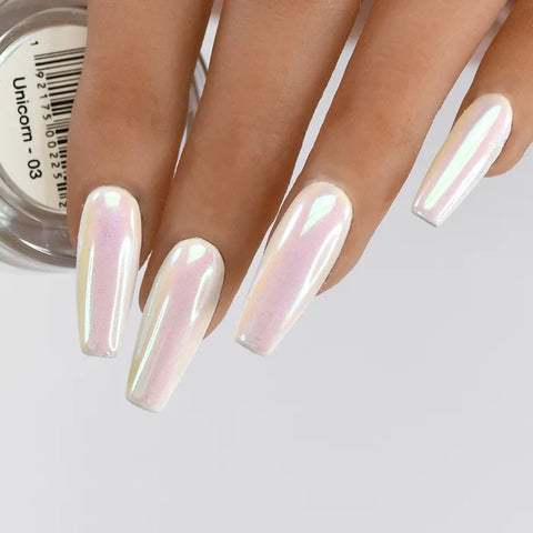 Acrylic nails with Cre8tion Unicorn Nail Art Effect 