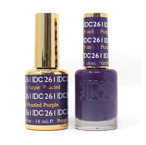 DND DC Matching Pair - 261 PUZZLED PURPLE, Purple, Lacquer, Gel Polish, Polish, Duo