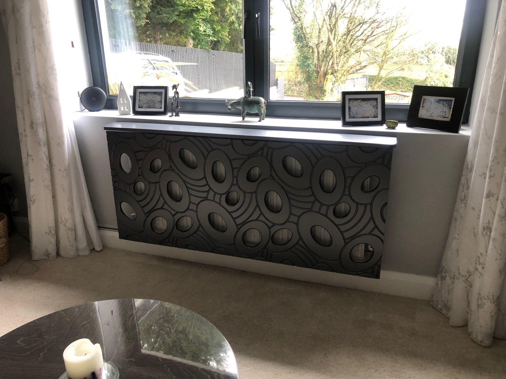 Radiator Cover & Shelf - Galaxy 160x70 Slate Grey Metallic