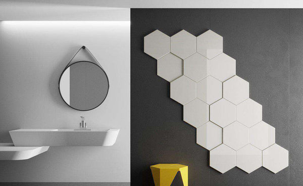 Decorative Hexagonal Wall Panels Varied Thicknes Textured 3d