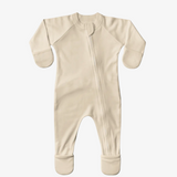 Viscose from Bamboo Organic Cotton Footie - Dune