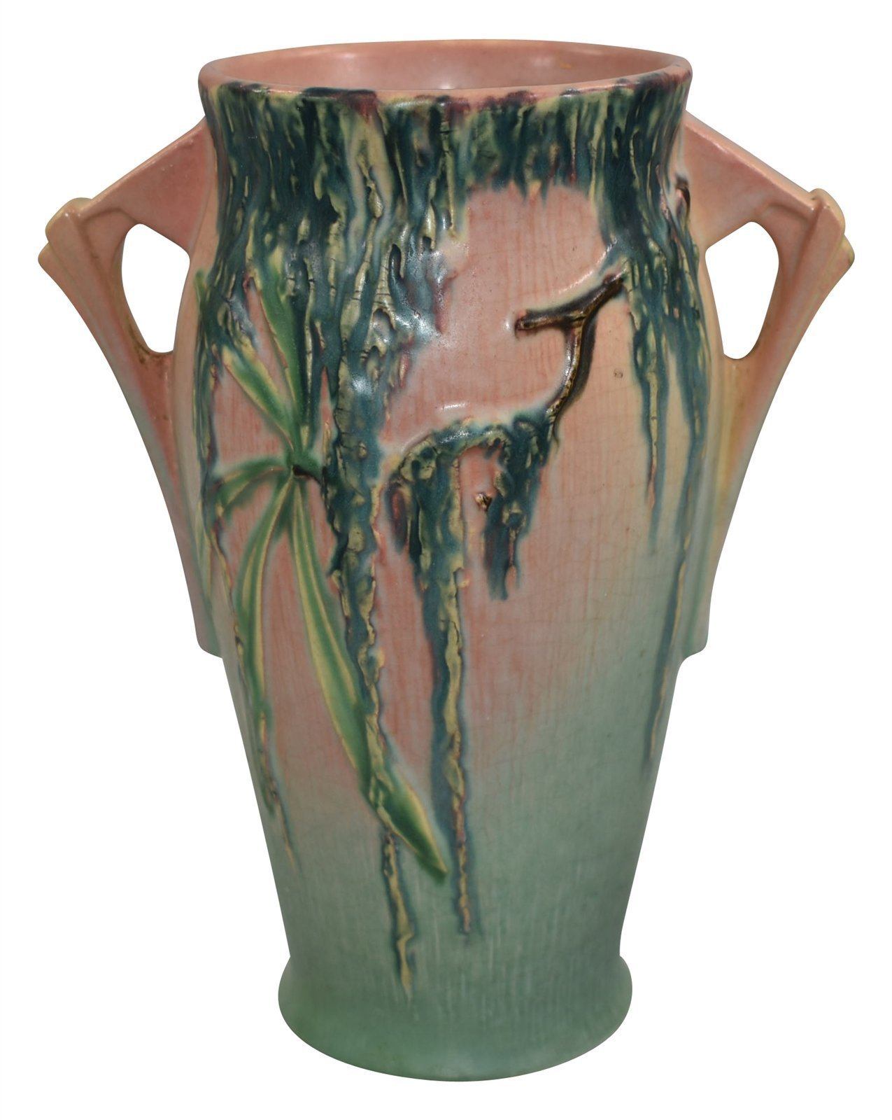 Roseville Pottery Moss Pink Vase 780-8 | Just Art Pottery