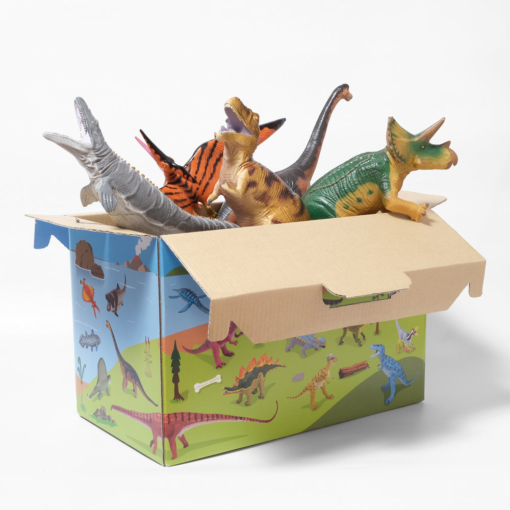 CAIXA DE MINIATURAS FAVORITE CONJUNTO DINOSAUR SOFT MODEL BOX 03 - Dinoloja  - A melhor loja de dinossauros de coleção do Brasil!