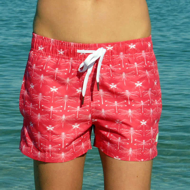 Womens Summer Shorts I Love Dragonflies South Beach Boardies 