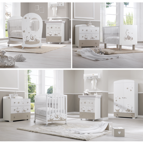 Baby bedrooms elegant Italian design baby rooms beech wood oval baby bed