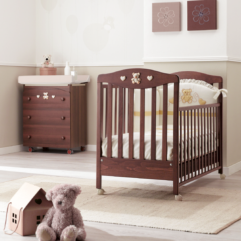 cot with brown mattress included