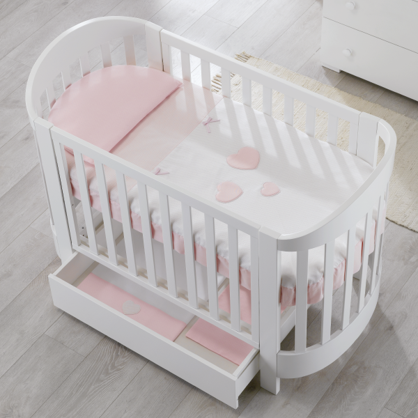 Cotton baby cot bed linen for girls