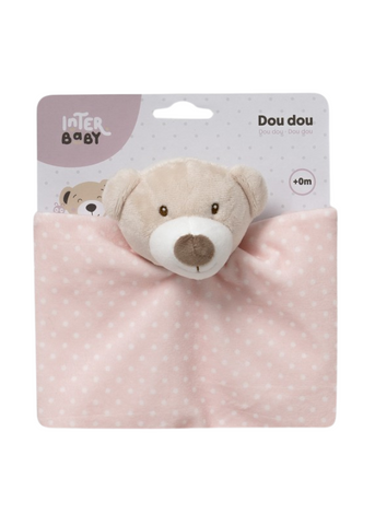 Pink Teddy bear handkerchief toy OSI02-02 Don Algodon