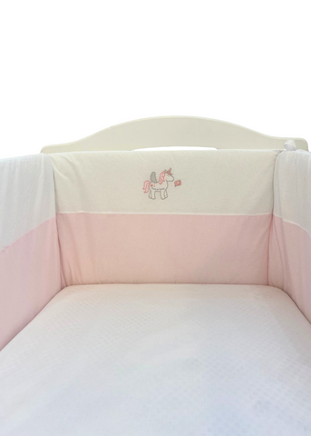 Cot protectors, pink with unicorn 180X45 cm D23 Andy & Helen