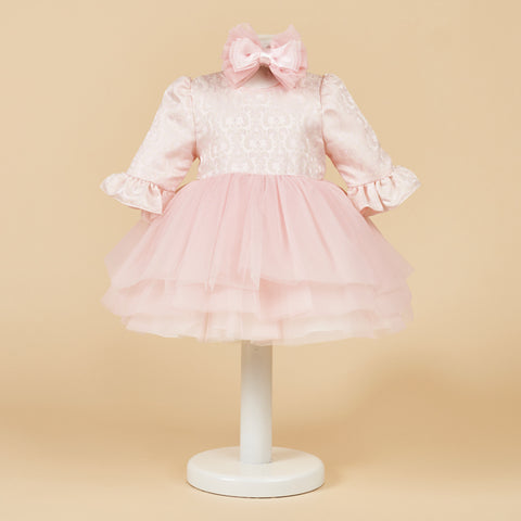 Christening Dress Baby Ceremony Dress Baby Girl Christening Clothes Luxury Christening Outfit Baby Special Occasion Dress Baby Lace Dress Baby Festive Clothes Pale Pink Christening Dress Designer Christening Outfit Elegant Baby Dress Baby Party Dress Unique Christening Dress