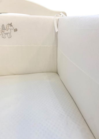 Cot Bumpers, Cream with Unicorn 180X45 cm D23 Andy & Helen