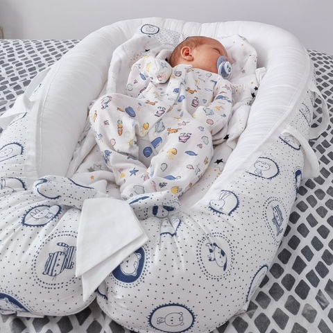 BabyNest Baieti Leonard Bebe Perna Catel- Reductor Patut Bleu Personalizat