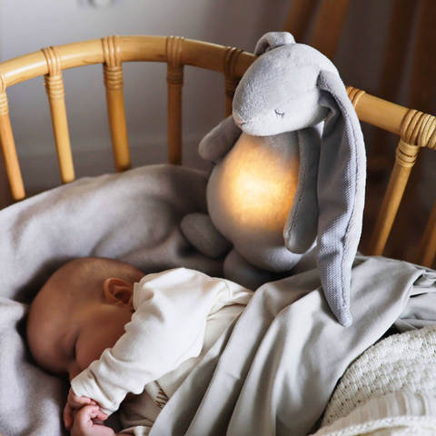 Bunny Musical Toy with Built-in Night Light Silver