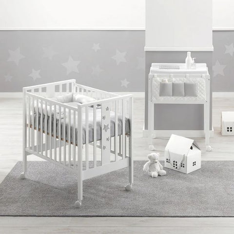 Beech Cosleeper Baby Cot Mini Stelline with Mattress and Bed Set Included
