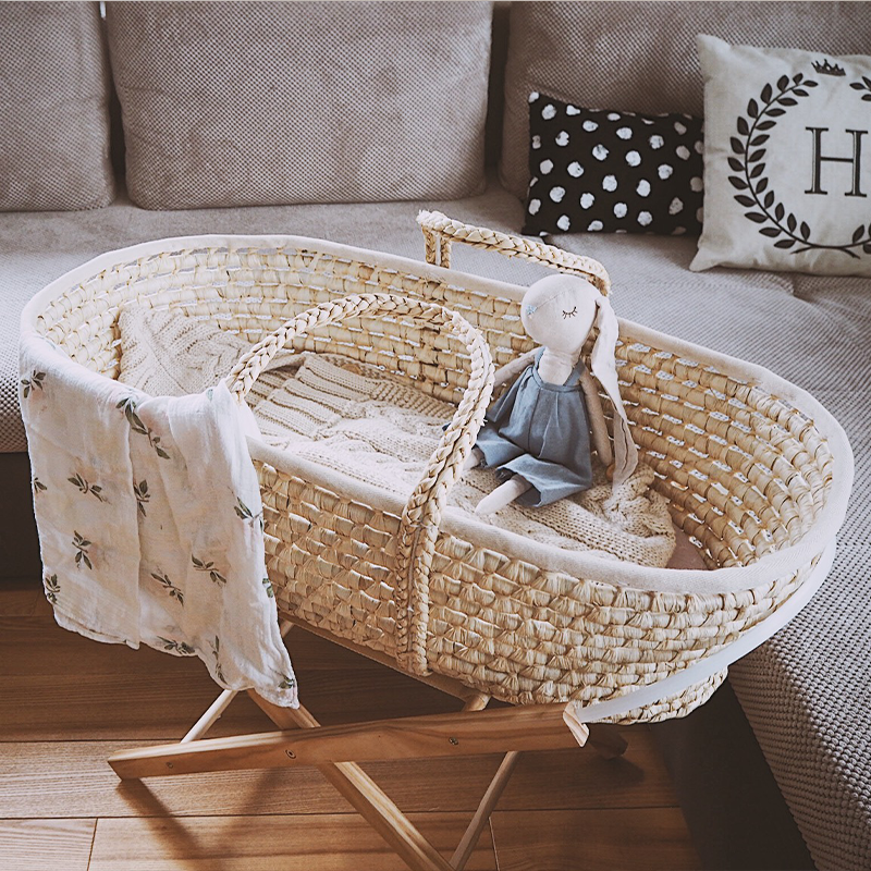 Baby Sleeping Basket Set & Natural Mattress Ahoj Baby