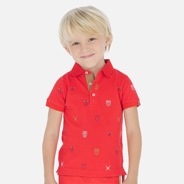 Red boy's polo shirt Mayoral 3152