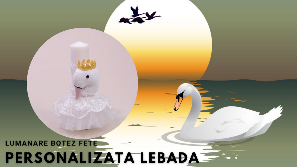 lumanare botez lebada 