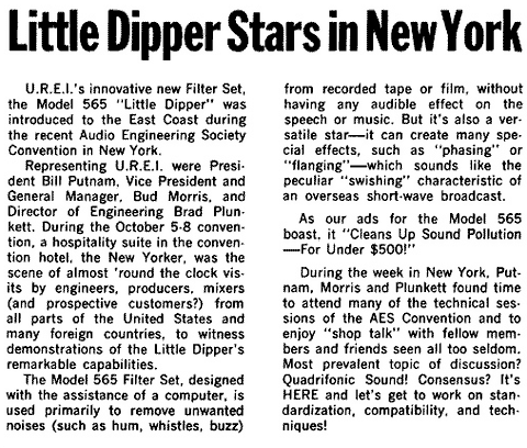 urei 565 little dipper news clipping