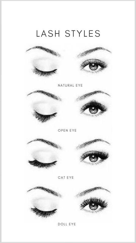 lash extensions style and designs