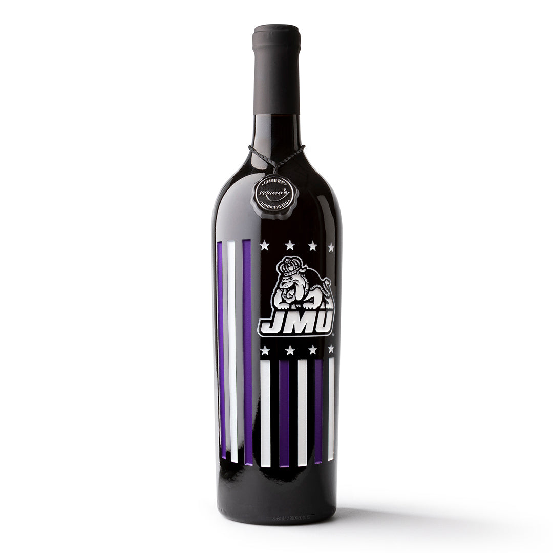 James Madison Flag Etched Wine