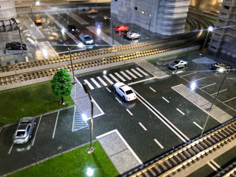 Road intersection on the layout