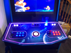 Finished lighted arcade control panel