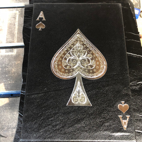 Laser cut ace of spades pattern