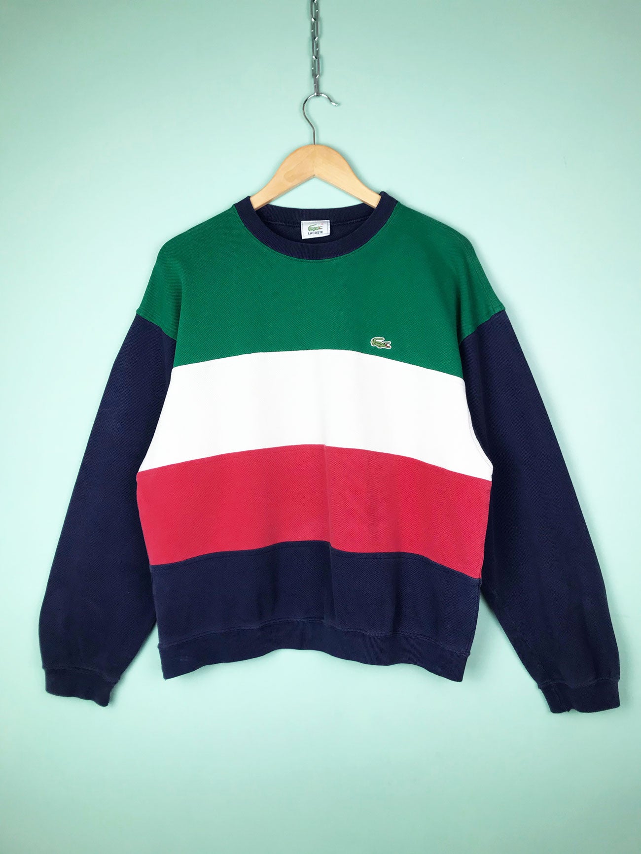 pull lacoste tricolore