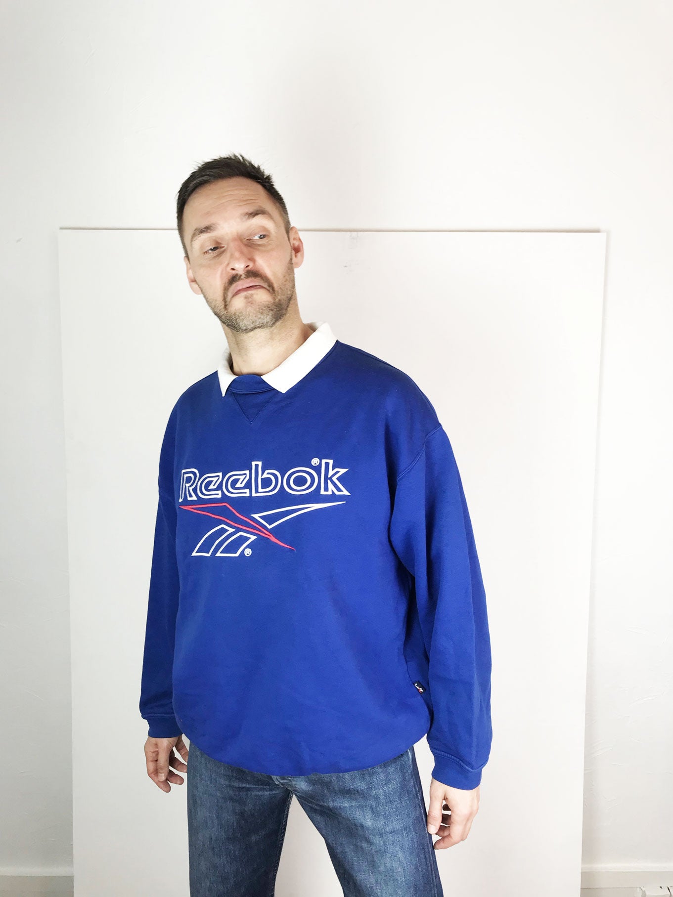 pull reebok homme vintage