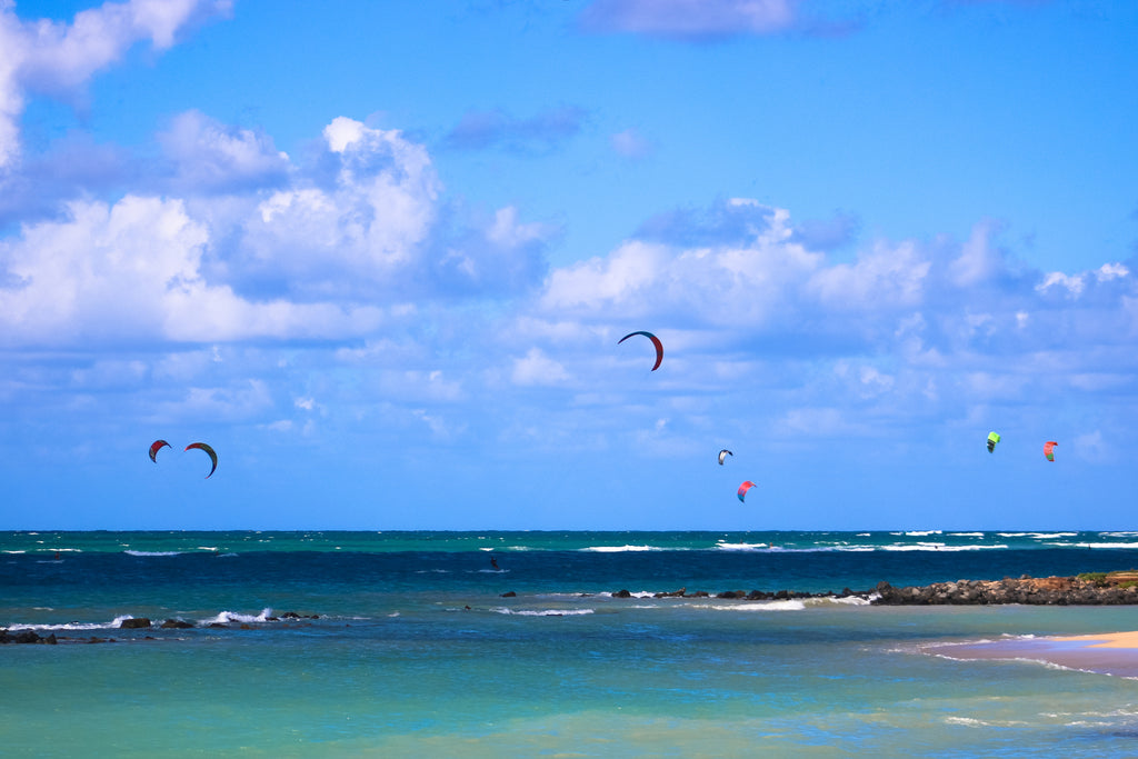 Maui kite surfing