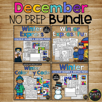 No Prep Winter Mini Eraser Math Pages → Royal Baloo