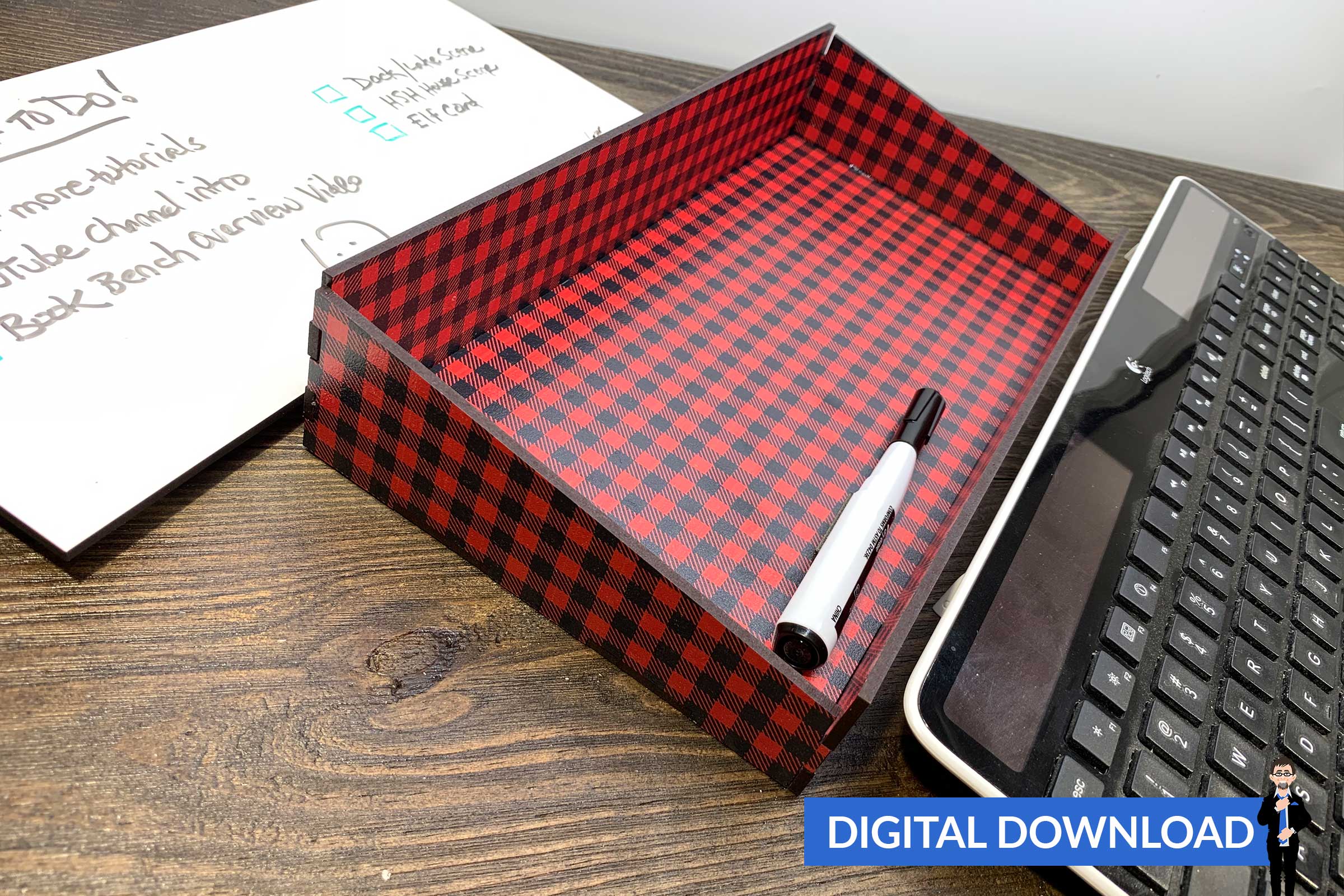 Dry Erase Keyboard Notes + Storage Buddy – Big Blue Laser Designs