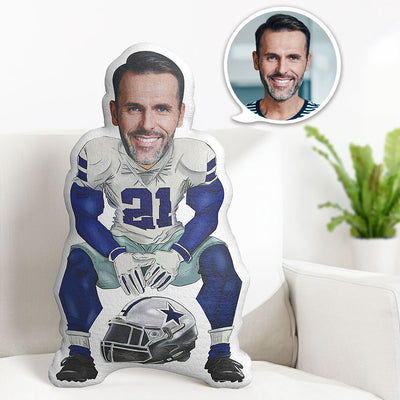 Custom Body Pillow Dallas Cowboys Personalized Face Throw Pillow Best Gift for Him - mysiliconefoodbag