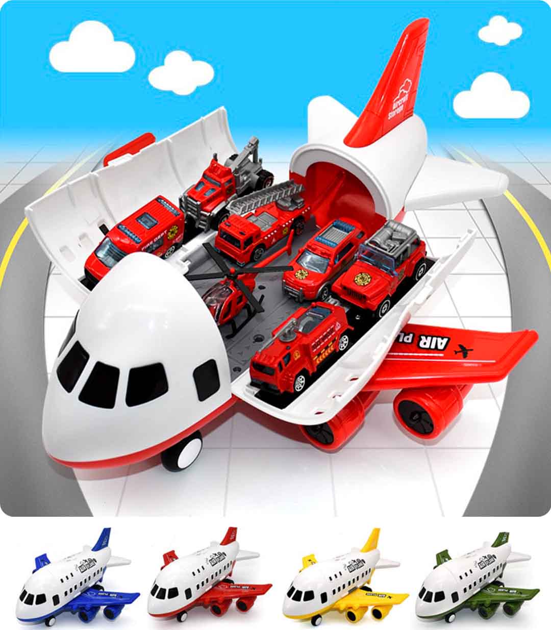 Mockup do Jumbo® Avião de Brinquedo c/ 6 Super Carrinhos Disponível em: www.descontara.com