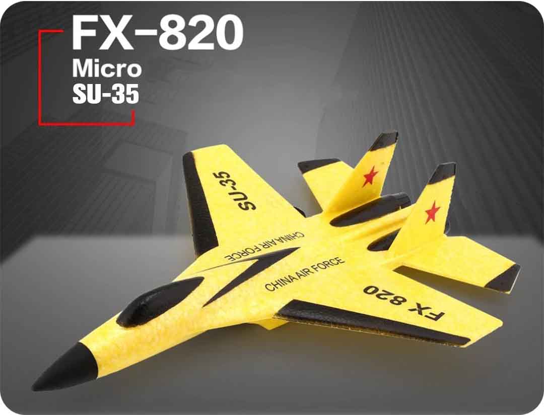 Avião de Controle Remoto FX-820® SU-35 Flanker 2.4GHz 2Ch – Lojativa