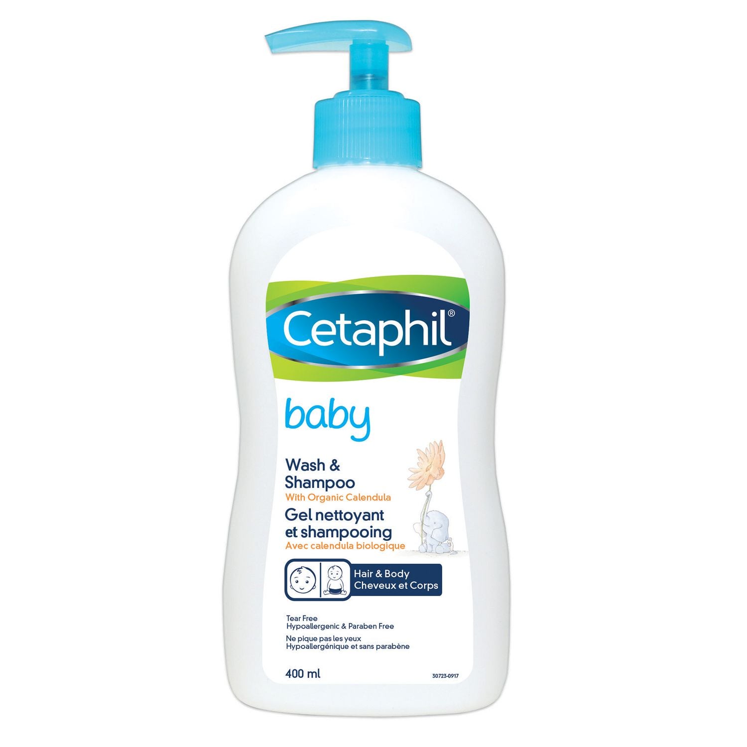 cetaphil baby wash and shampoo with organic calendula